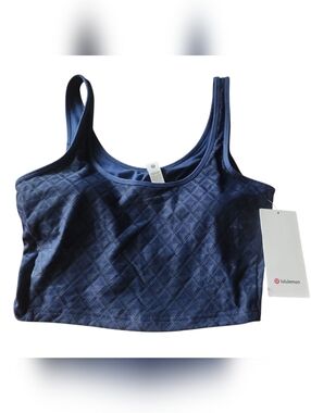 Lululemon Navy Textured Mesh Tennis‎ Tank Nwt Sizs Large